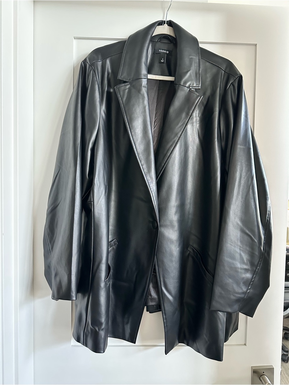 torrid Black Faux Leather Blazer-Style Jacket